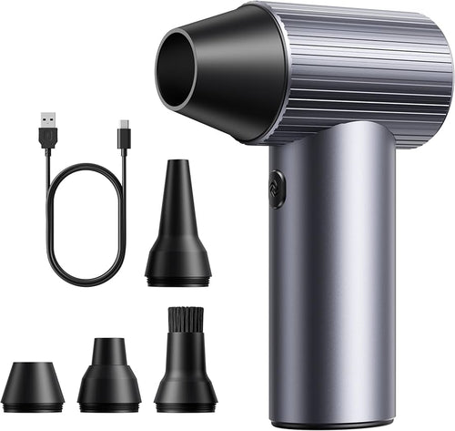 Cordless Electric Air Duster - High-Power Mini Blower with Fast Charging for Computers, Keyboards, Home, Outdoor, and Automotive Use