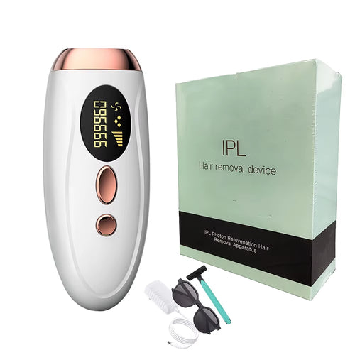 Experience Effortless Hair Removal with the Painless IPL Laser Epilator - 999,999 Flashes for Safe and Smooth Skin on Face, Body & Bikini